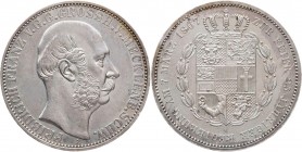 MECKLENBURG MECKLENBURG-SCHWERIN, HERZOGTUM, SEIT 1815 GROSSHERZOGTUM
Friedrich Franz II., 1842-1883. Vereinstaler 1867 A Auf das 25-jährige Regierun...