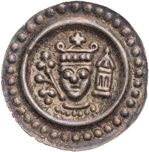 ULM REICHSMÜNZSTÄTTE
Friedrich II., 1215-1250. Brakteat 1220-1250 Bekröntes Bru...