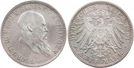 REICHSSILBERMÜNZEN SACHSEN-MEININGEN
Georg II., 1866-1914. 2 Mark 1901 D J. 149. Vs. winz. Randfehler, fast St