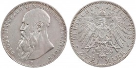 REICHSSILBERMÜNZEN SACHSEN-MEININGEN
Georg II., 1866-1914. 2 Mark 1913 D J. 151b. ss/vz