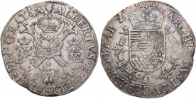 BELGIEN BRABANT
Albert und Isabella, 1598-1621. Patagon 1616 Antwerpen Vs.: burgundisches Kreuz mit anhängendem Kleinod vom Goldenen Vlies, daneben b...