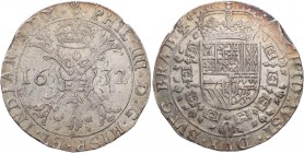 BELGIEN BRABANT
Philipp IV. von Spanien, 1621-1665. Patagon 1632 Antwerpen Vs.: burgundisches Kreuz mit anhängendem Kleinod vom Goldenen Vlies, Rs.: ...