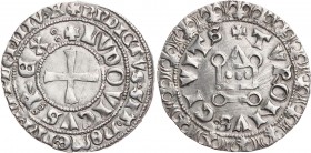 FRANKREICH KÖNIGREICH
Louis IX, 1226-1270. Gros tournois Vs.: + BhDICTVS o SIT o hOME o DhI o hRI o DEI o IIIV o X (!) / + LVDOVICVS 8 REX 8 um Fußkr...