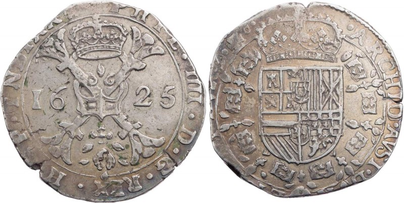 FRANKREICH/FEODALES BOURGOGNE
Philippe IV. von Spanien, 1621-1665. Patagon 1625...