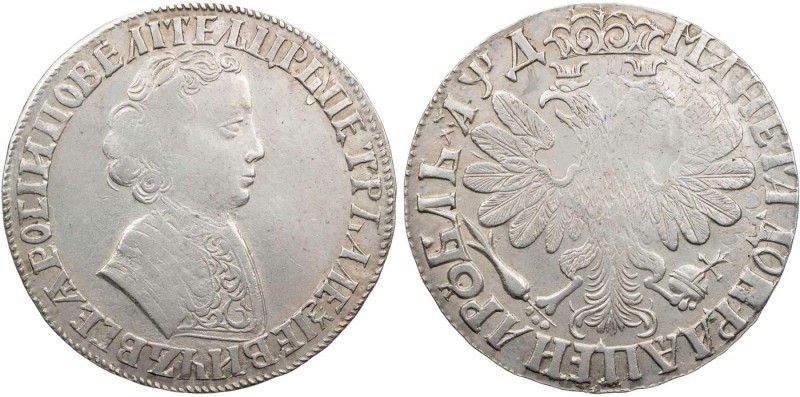 RUSSLAND KAISERREICH
Peter I., der Große, 1682-1725. Rubel 1704 (kyrillisch) Mo...