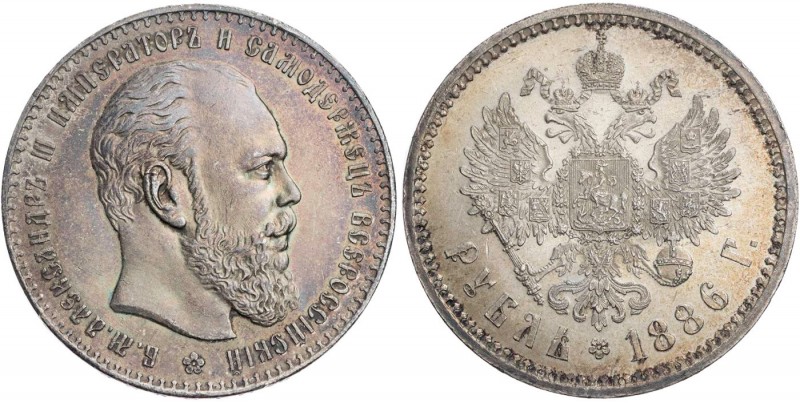 RUSSLAND KAISERREICH
Alexander III., 1881-1894. Rubel 1886 St. Petersburg, Mmz....