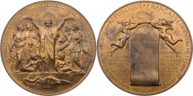 GEWERBE, HANDEL, INDUSTRIE WELTAUSSTELLUNGEN
Paris (1878) Bronzemedaille 1878 v. Eugène André Oudiné, bei Monnaie de Paris Vs.: EXPOSITION UNIVERSELL...
