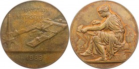 GEWERBE, HANDEL, INDUSTRIE WELTAUSSTELLUNGEN
Paris (1889) Bronzemedaille 1889 v. Jean-Baptiste Daniel-Dupuis / Louis-Félix Chabaud, bei Monnaie de Pa...