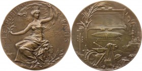 GEWERBE, HANDEL, INDUSTRIE WELTAUSSTELLUNGEN
Paris (1900) Bronzemedaille 1900 v. Georges Lemaire, bei Monnaie de Paris Vs.: L'EXPOSITION DE PARIS, Lu...