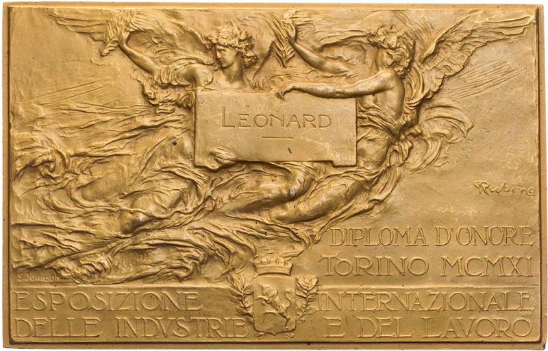 GEWERBE, HANDEL, INDUSTRIE WELTAUSSTELLUNGEN
Turin (1911) Einseitige Bronzeplak...