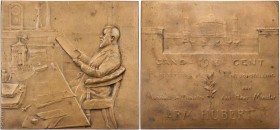 GEWERBE, HANDEL, INDUSTRIE WELTAUSSTELLUNGEN
Gent (1913) Bronzeplakette 1913 v. Godefroid Devreese Prämie der Weltausstellung für Armand Hubert, Vs.:...