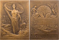 GEWERBE, HANDEL, INDUSTRIE WELTAUSSTELLUNGEN
San Francisco (1915) Bronzeplakette 1915 v. Louis-Alexandre Bottée, bei Monnaie de Paris Vs.: 1906 / SAN...