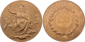 GEWERBE, HANDEL, INDUSTRIE INTERNATIONALE AUSSTELLUNGEN
Antwerpen (1885) Bronzemedaille 1880/1885 v. Jules-Clément Chaplain (Vs.), bei Monnaie de Par...