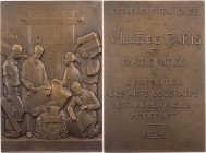 GEWERBE, HANDEL, INDUSTRIE INTERNATIONALE AUSSTELLUNGEN
Paris (1925) Bronzeplakette 1926 v. Raymond Martin, bei Arthus Bertrand, Paris Vs.: Ausstellu...
