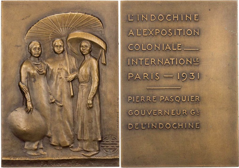 GEWERBE, HANDEL, INDUSTRIE INTERNATIONALE AUSSTELLUNGEN
Paris (1931) Bronzeplak...
