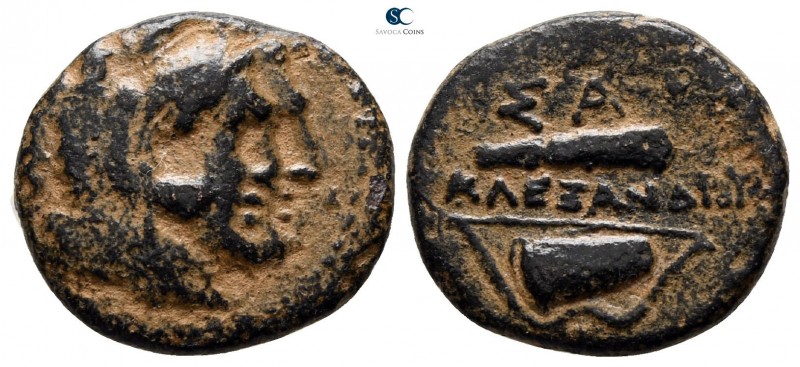 Kings of Macedon. Uncertain mint. Alexander III "the Great" 336-323 BC. 
Bronze...