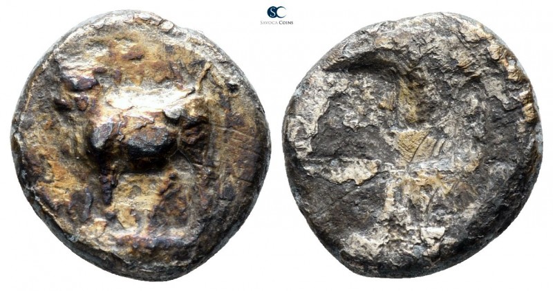 Thrace. Byzantion circa 357-340 BC. 
Fourrée Siglos

13 mm., 2.00 g.



f...