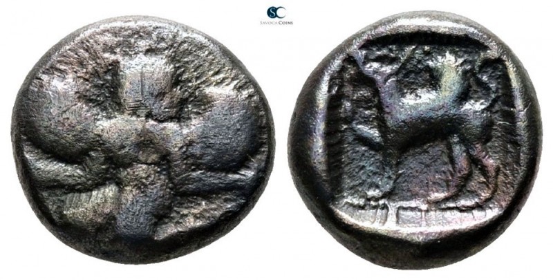 Caria. Kaunos 490-470 BC. 
Hemidrachm AR

11 mm., 2.47 g.



nearly very ...