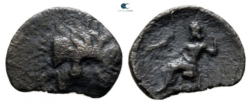 Cilicia. Uncertain mint 400-350 BC. 
Hemiobol AR

9 mm., 0.36 g.



very ...
