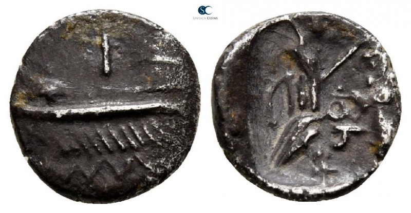 Phoenicia. Sidon circa 365-352 BC. `Abd`aštart (Straton) I (?)
1/16 Shekel AR
...