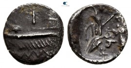 Phoenicia. Sidon circa 365-352 BC. `Abd`aštart (Straton) I (?). 1/16 Shekel AR