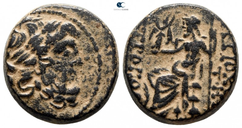 Seleucis and Pieria. Antioch 47-37 BC. 
Bronze Æ

18 mm., 7.80 g.



very...
