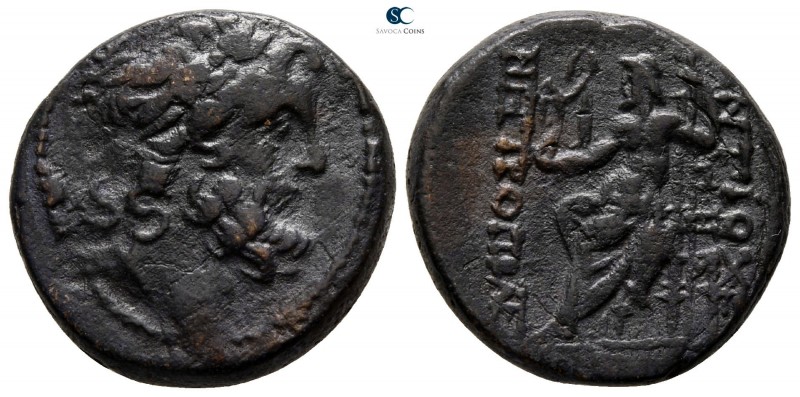 Seleucis and Pieria. Antioch 47-37 BC. 
Bronze Æ

20 mm., 7.45 g.



very...