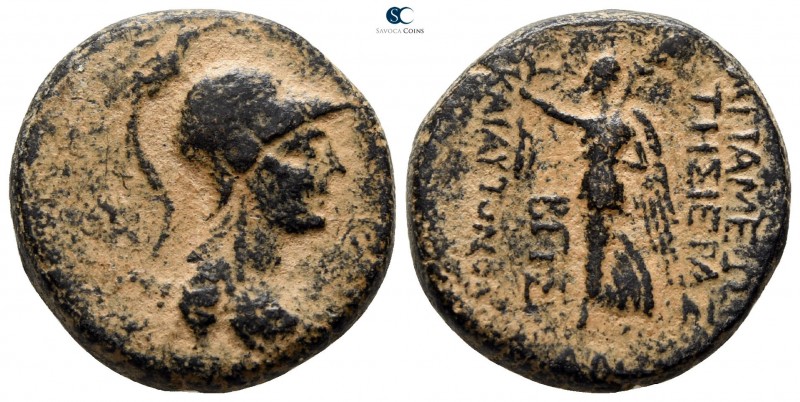 Seleucis and Pieria. Apameia 20-19 BC. 
Bronze Æ

19 mm., 8.13 g.



very...