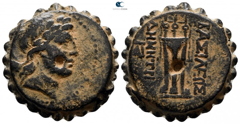 Seleukid Kingdom. Antioch on the Orontes. Demetrios I Soter 162-150 BC. 
Serrat...