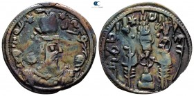 Sasanian Kingdom. DA (Darabgird) mint. Ohrmazd (Hormizd) IV AD 579-590. Dated RY 8=AD 587. Drachm AR