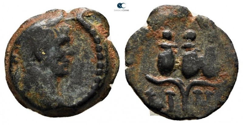 Egypt. Alexandria. Trajan AD 98-117. 
Obol Æ

12 mm., 1.16 g.



nearly v...