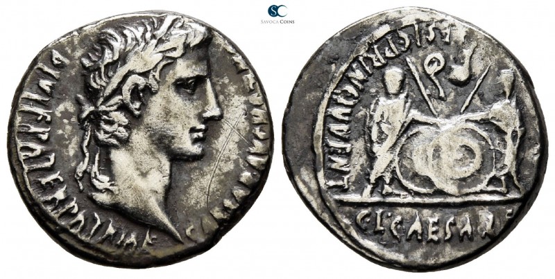 Augustus 27 BC-AD 14. Lugdunum
Denarius AR

18 mm., 3.64 g.

very fine