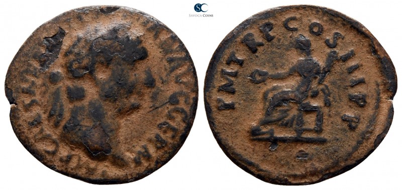 Trajan AD 98-117. Rome
Fourreé Denarius Æ

19 mm., 1.84 g.



fine