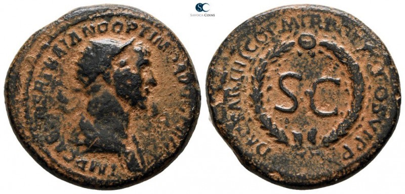 Trajan AD 98-117. Rome mint for circulation in the East
As Æ

24 mm., 8.80 g....