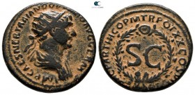 Trajan AD 98-117. Struck in Rome for circulation in the East. Semis Æ