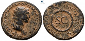 Trajan AD 98-117. Struck in Rome for circulation in the East. Semis Æ