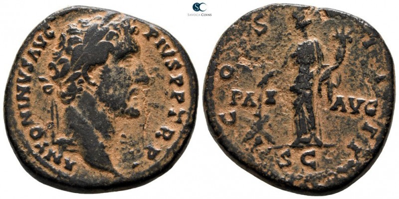 Antoninus Pius AD 138-161. Rome
Sestertius Æ

30 mm., 21.93 g.



very fi...