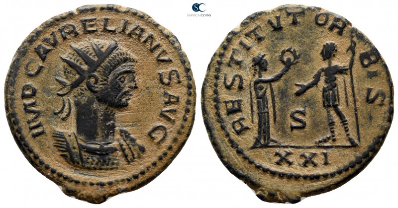 Aurelian AD 270-275. Antioch
Antoninianus Æ

23 mm., 4.26 g.



nearly ve...