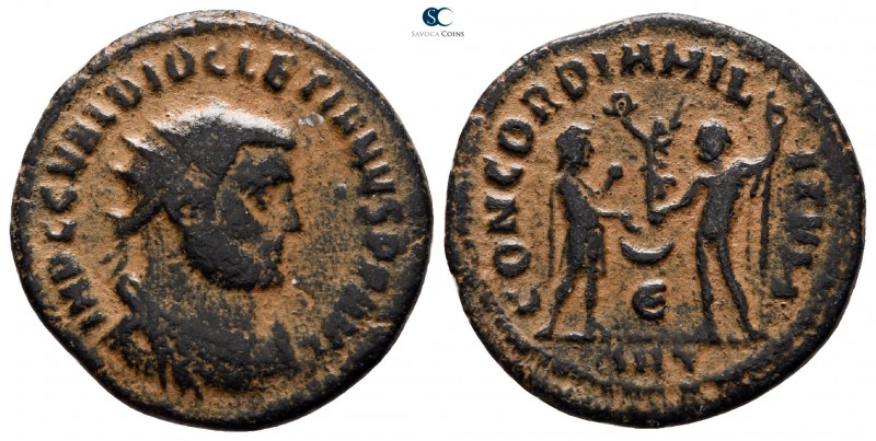 Diocletian AD 284-305. Antioch
Antoninianus Æ

20 mm., 2.92 g.



nearly ...