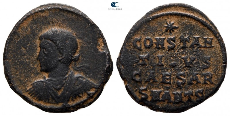 Constantius II as Caesar AD 324-337. Antioch
Follis Æ

17 mm., 2.54 g.


...