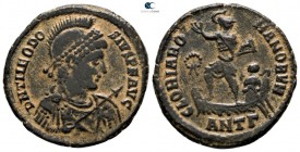 Theodosius I AD 379-395. Antioch. Follis Æ