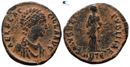 Aelia Flacilla AD 383-386. Antioch. Follis Æ