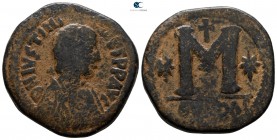 Justin I AD 518-527. Theoupolis (Antioch). Follis Æ