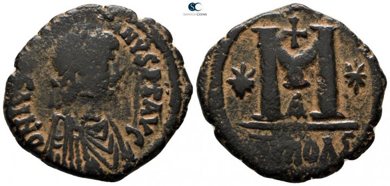 Justinian I AD 527-565. Theoupolis (Antioch)
Follis Æ

29 mm., 13.72 g.


...