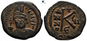 Maurice Tiberius AD 582-602. Constantinople. Half follis Æ