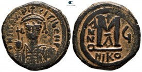 Maurice Tiberius AD 582-602. Nikomedia. Follis Æ