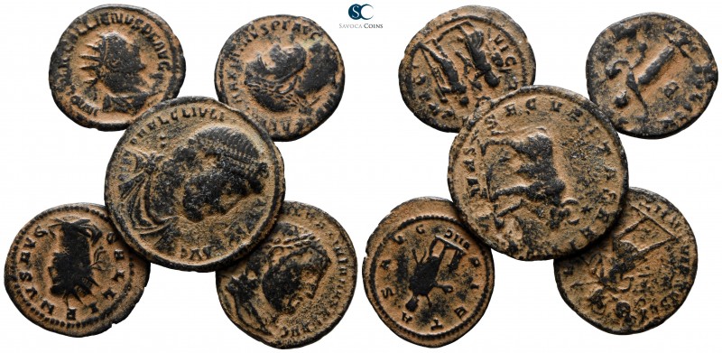 Lot of 5 Roman Imperial bronze coins / SOLD AS SEEN, NO RETURN!

very fine