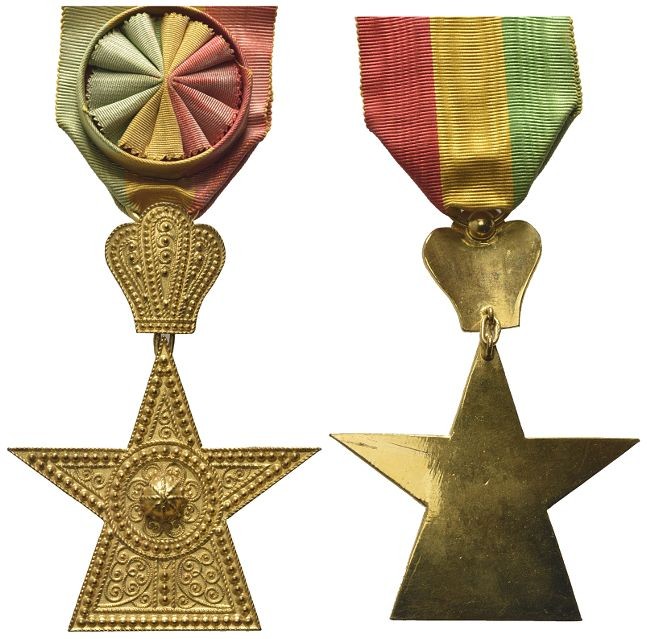 ETIOPIA
Menelik II, 1889-1913.
Ordine della Stella di Etiopia. Medaglia da uff...