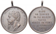 ITALIA
Vittorio Emanuele II, 1849-1861.
Medaglia 1878.
Æ, gr. 13,31 mm 32,3
Dr. VITTORIO EMANUELE II RE D ITALIA. Testa nuda a s.
Rv. NATO / IN T...