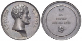 VENEZIA
Antonio Canova, 1757-1822.
Medaglia 1822 opus F. Putinati.
Æ, gr. 22,09 mm 34,2
Dr. ANTONIO - CANOVA. Testa a d.; sotto il taglio del coll...